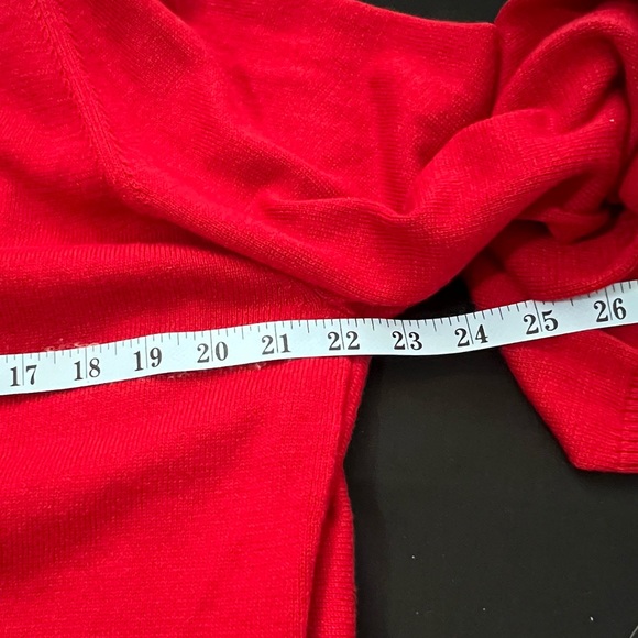 Chaus Red Womams XL Open Cardigan With Faux Fur Collar - Picture 5 of 8